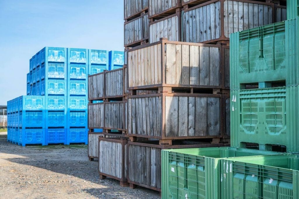 organisation entrepôt caisse palette plastique