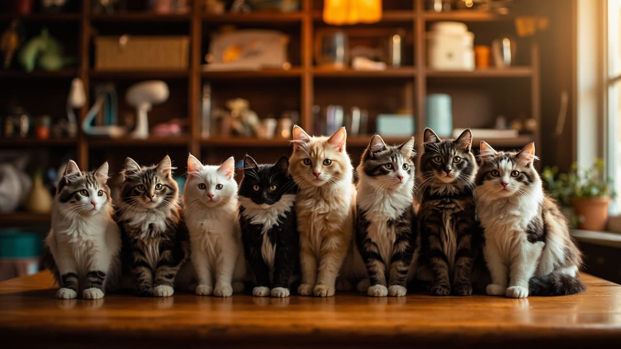 Chat sur un fond de ferme Chat dans un élevage felin